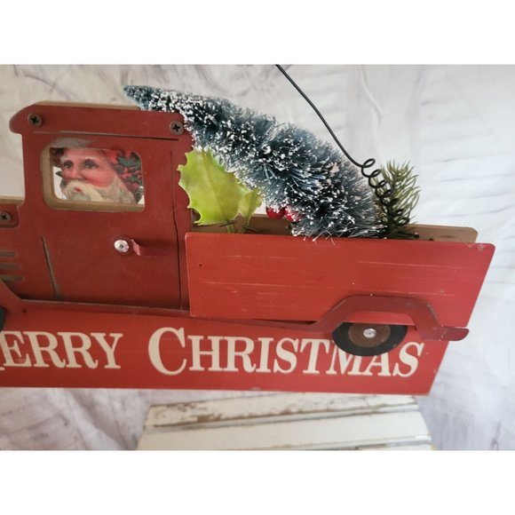 Truck Xmas country folk holiday decor home - Picture 2 of 6